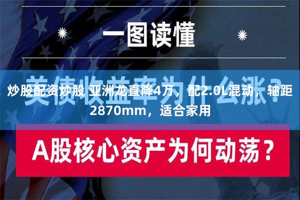 炒股配资炒股 亚洲龙直降4万，配2.0L混动，轴距2870mm，适合家用